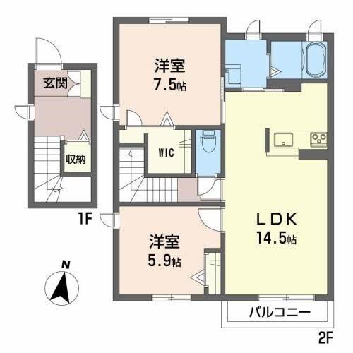 クオーレ　C（201） 間取り図画像
