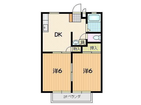 パナハイツ南幅　B（205） 間取り図画像