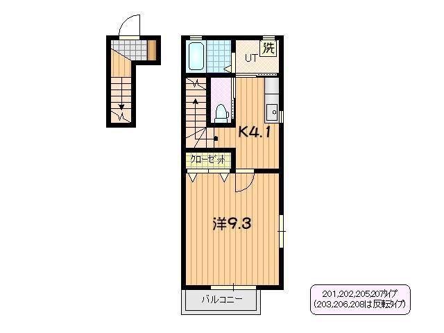 MEZY南仙北（205） 間取り図画像
