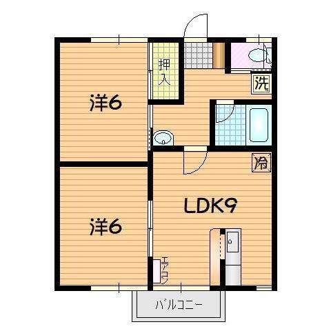 コーポフジサワ　２号棟（202） 間取り図画像