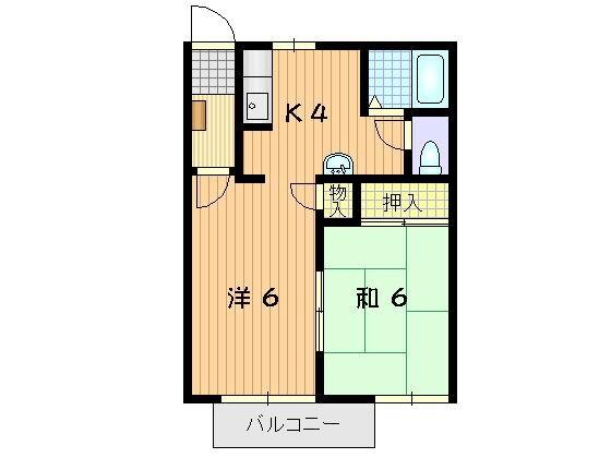 ロイヤルヒルズ津志田　A棟（203） 間取り図画像
