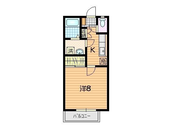 川口荘（201） 間取り図画像
