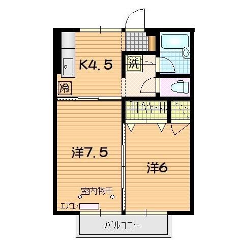 ヴィラ志家　Ａ（202） 間取り図画像