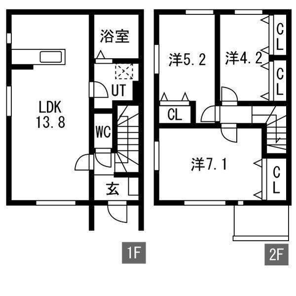 ヘリテイジ矢巾B（B-1） 間取り図画像