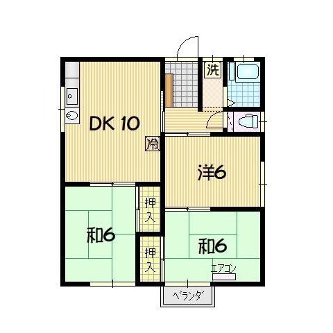 西仙北ハウス１（2） 間取り図画像