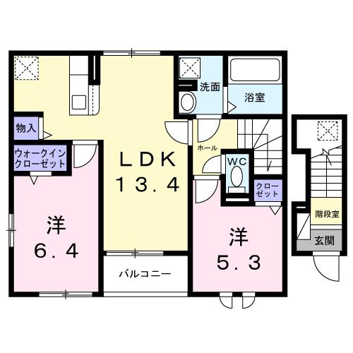 ベアバレーＢ（201） 間取り図画像