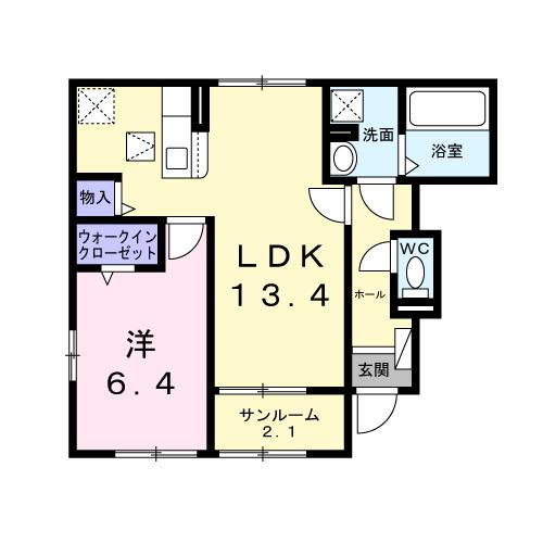 ベアバレーＢ（101） 間取り図画像
