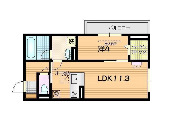 TORISIA大慈寺町　B（101） 間取り図画像