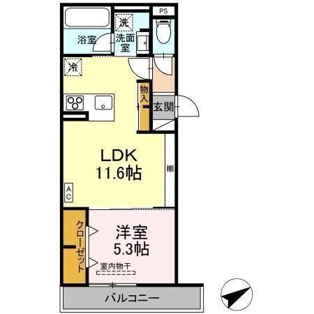 TORISIA大慈寺町　B（303） 間取り図画像