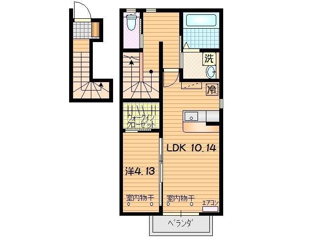 ＢＯＬＡＳ緑が丘　Ａ（201） 間取り図画像