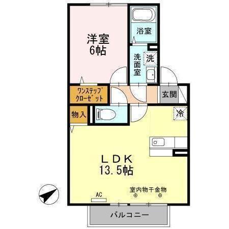 イーストヒルズ高松E（202） 間取り図画像