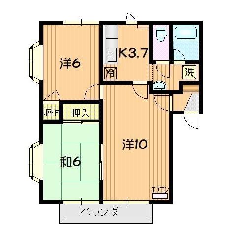 メルリン１番館（101） 間取り図画像