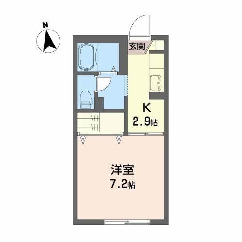メルベーユ　D（202） 間取り図画像
