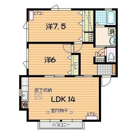 Ｂｒｉｇｈｔ Ｂｕｒｇ　Ｂ棟（102） 間取り図画像