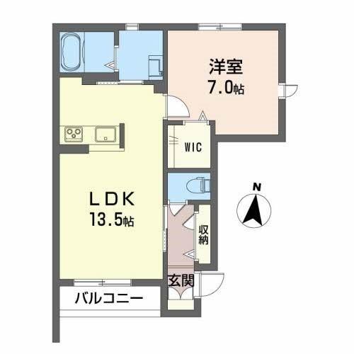 クオーレ　B（102） 間取り図画像