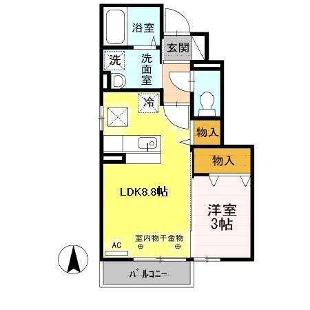セジュールリュンヌ（102） 間取り図画像
