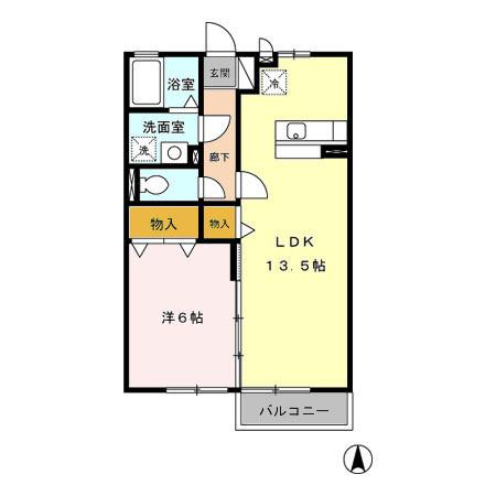 リビングタウン八日市場　Ａ（202） 間取り図画像