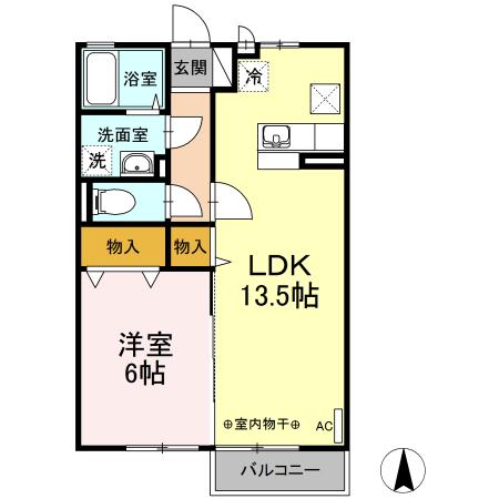リビングタウン八日市場　Ａ（101） 間取り図画像
