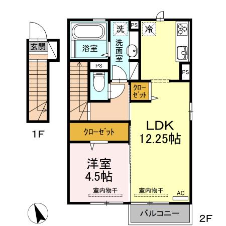 カーサ クイント　Ｅ（201） 間取り図画像