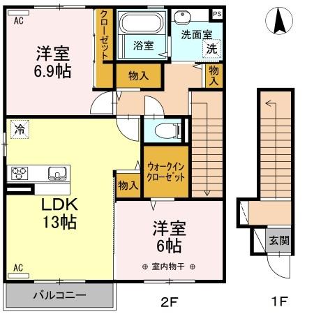 ルピーノ　Ｂ（201） 間取り図画像