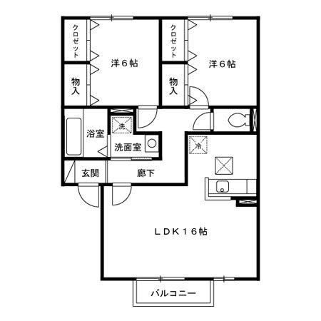 サンパティー五合田（102） 間取り図画像