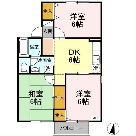 ロイヤルガーデン　Ｅ（101） 間取り図画像