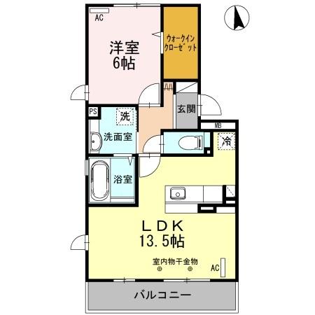 オーベル向中野　Ｂ（302） 間取り図画像