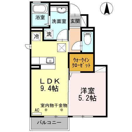 ソレイユ仙北（102） 間取り図画像