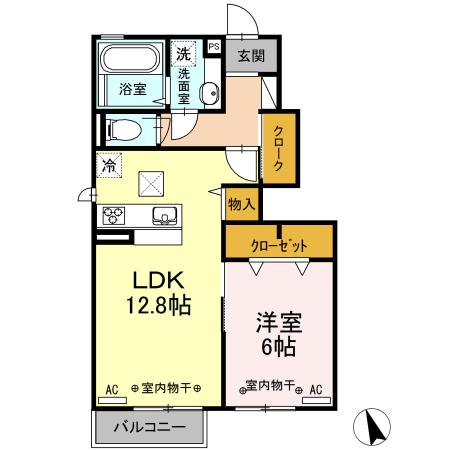 コンフォーティア東仙北　Ａ（102） 間取り図画像