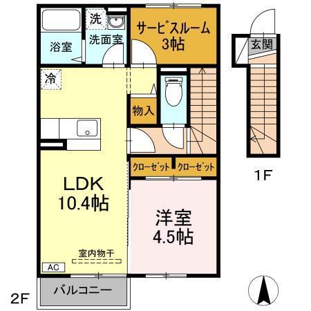 マジェスタ　Ａ（202） 間取り図画像