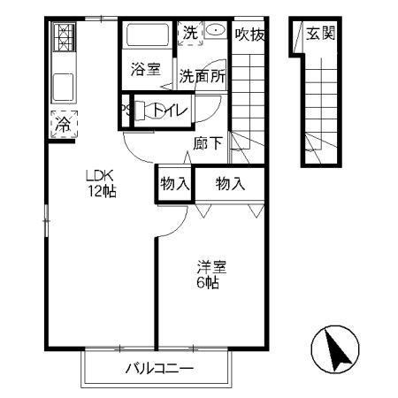 セジュールブランシェ　Ｃ（202） 間取り図画像