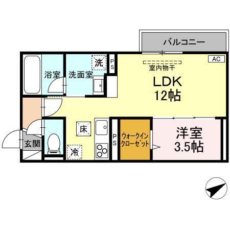 TORISIA大慈寺町　A（101） 間取り図画像