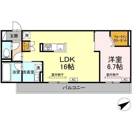 TORISIA大慈寺町　A（202） 間取り図画像