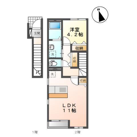 ウェルト　Ｄ 間取り図画像