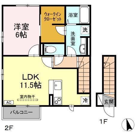 Ｐｉｓｏ長岡Ⅱ（201） 間取り図画像