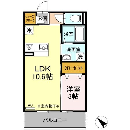 プラネージュⅡ（205） 間取り図画像