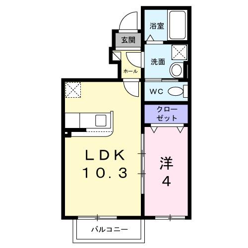 レジデンス西下台（103） 間取り図画像