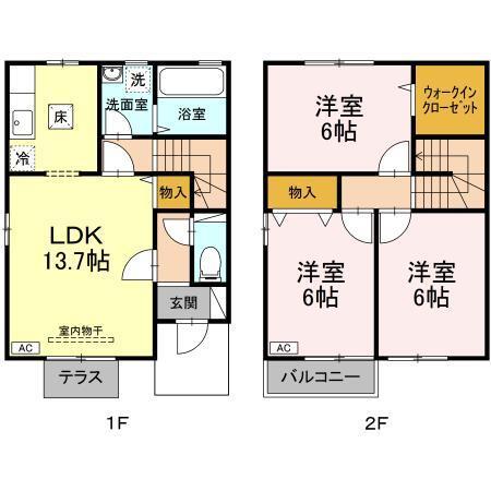 サニーハウス　Ｅ（101） 間取り図画像