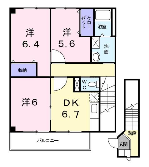 クレールＡ（203） 間取り図画像