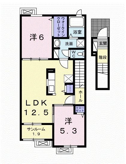 エルミタージュ　竹Ⅱ（202） 間取り図画像