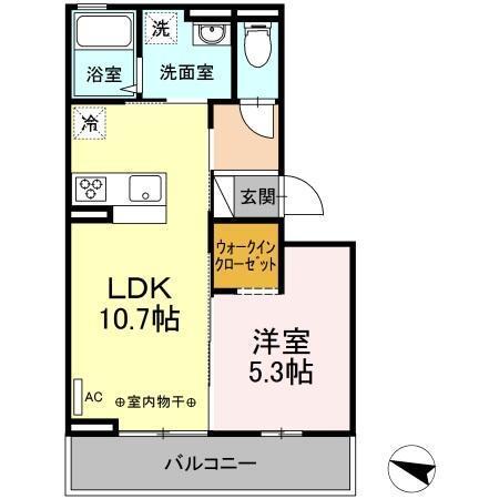 Ｄ−ｒｏｏｍアベタテ（202） 間取り図画像