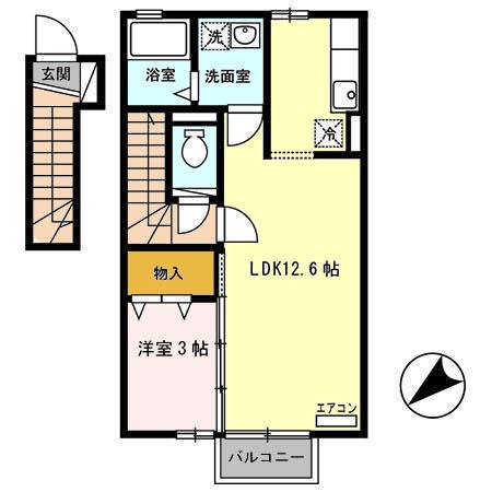 セジュールリモン（203） 間取り図画像