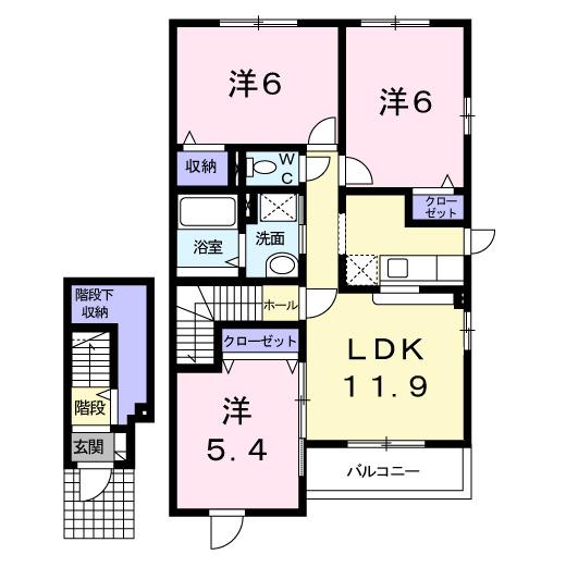 サンキャッスルＳ・Ⅰ（203） 間取り図画像