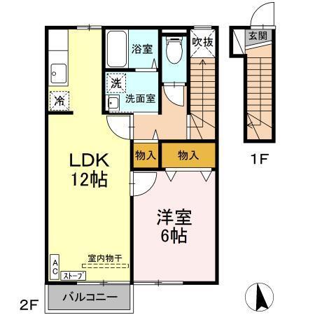 セジュールバラ（202） 間取り図画像