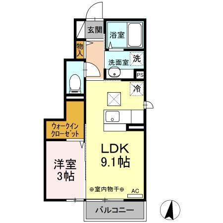 エバーグリーン（101） 間取り図画像