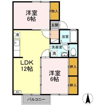 コンフォールサツキ（205） 間取り図画像