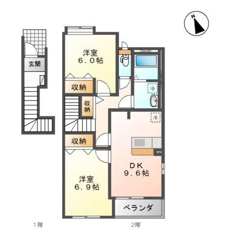 メゾンきたたかた 間取り図画像