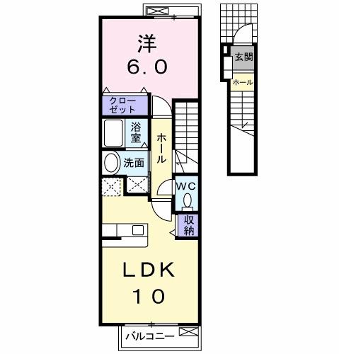 メトロ・アクテュエル（204） 間取り図画像
