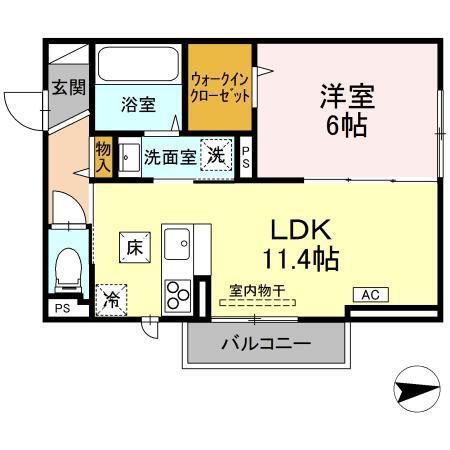 RESUA向中野　C棟（105） 間取り図画像