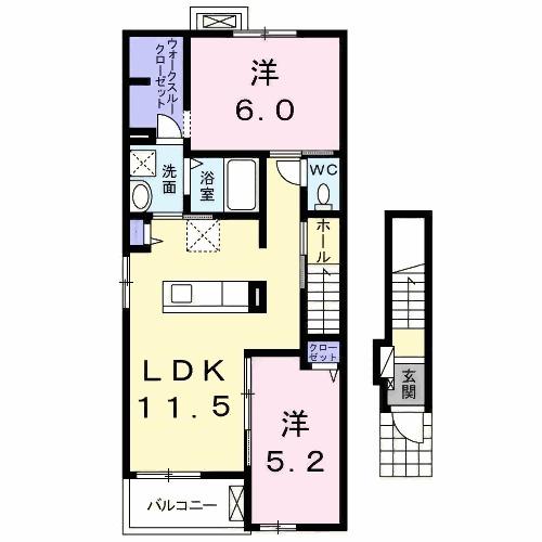 プラシードⅤ（201） 間取り図画像